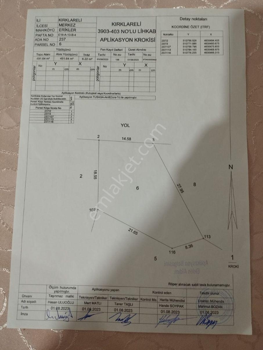 Kırklareli Erikler Köyünde Satılık Arsa - Görsel 10