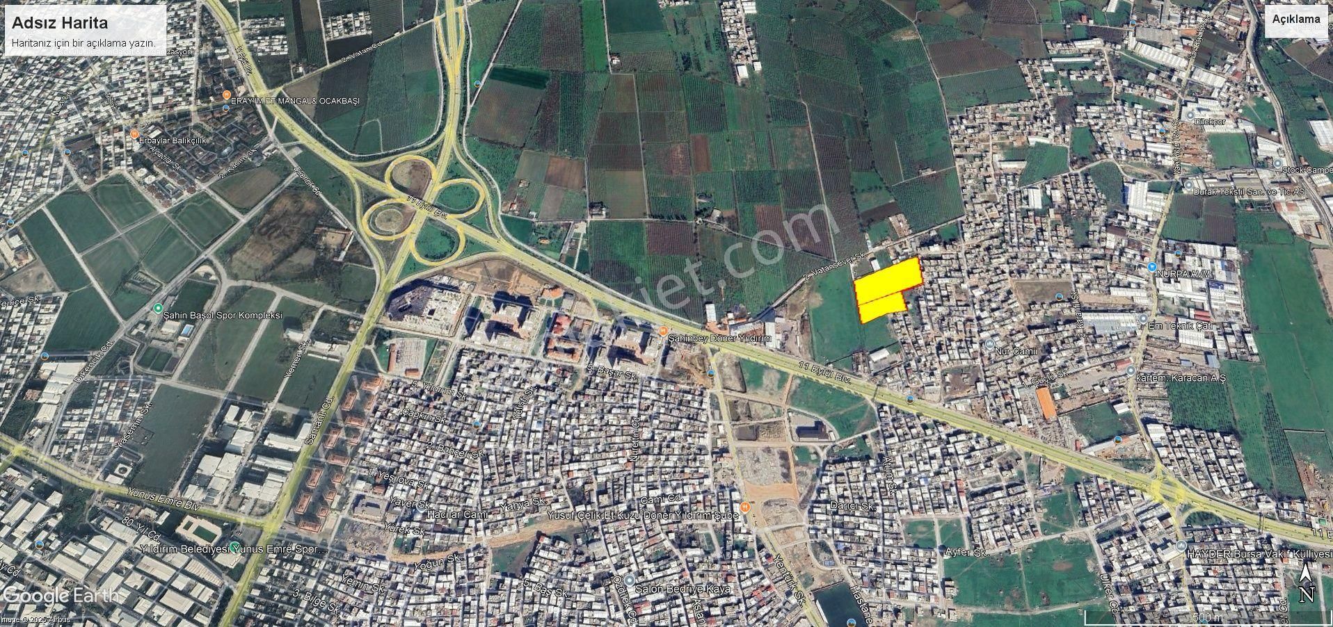 Bursa-yıldırım'da Çevre Yolu Yanında 17.187 M2.kiralık Arazi - Görsel 2