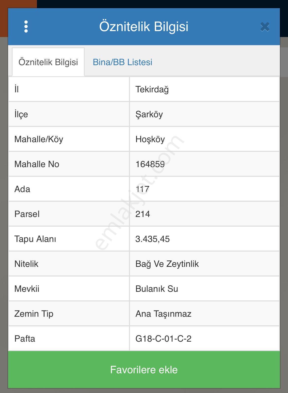 Tekirdağ Şarköy Hoşköy’de 3435 Metrekare Deniz Manzaralı Zeytinlik