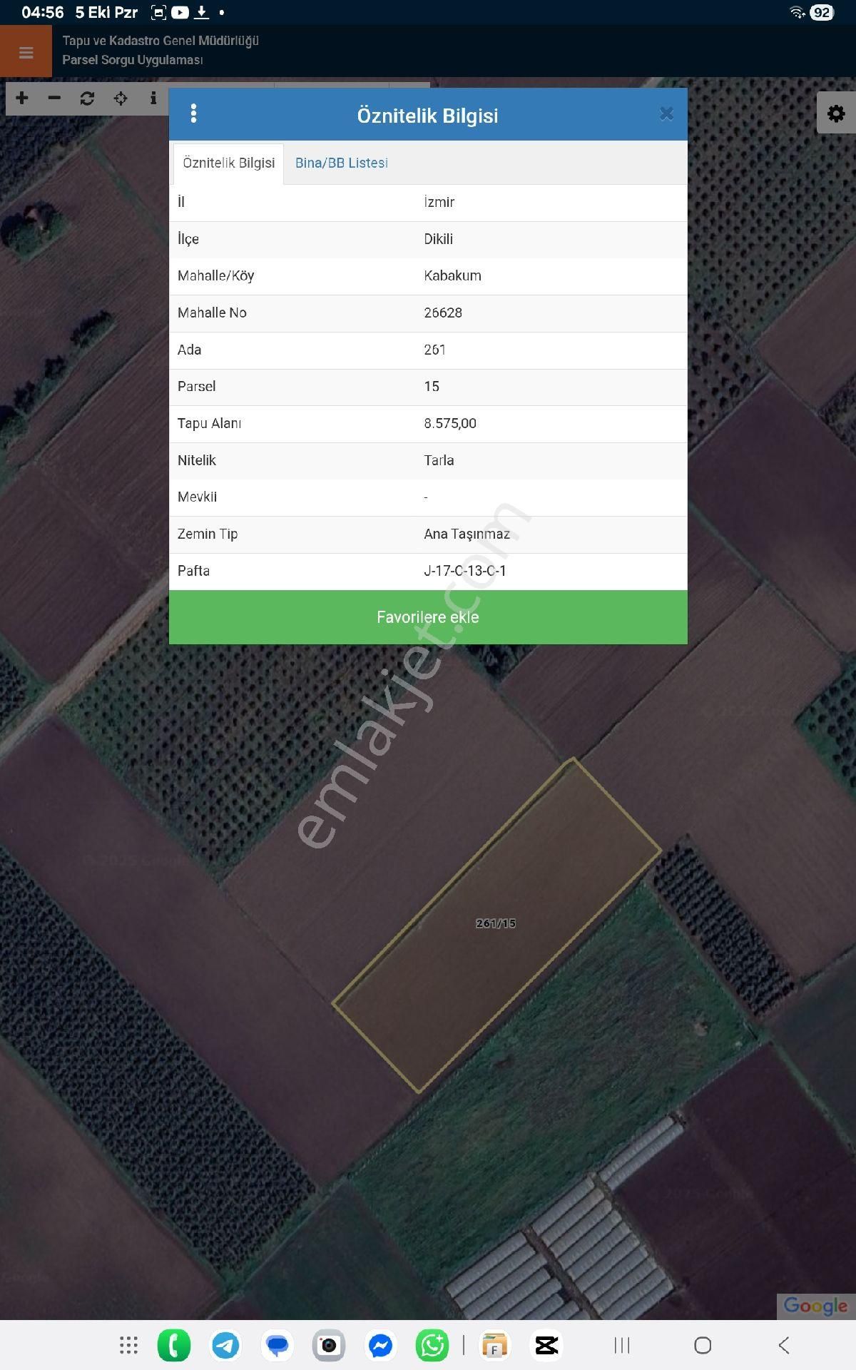 İzmir Dikili Kabakum'da Sahile Yakın Satılık 8575m2.tarla - Görsel 12