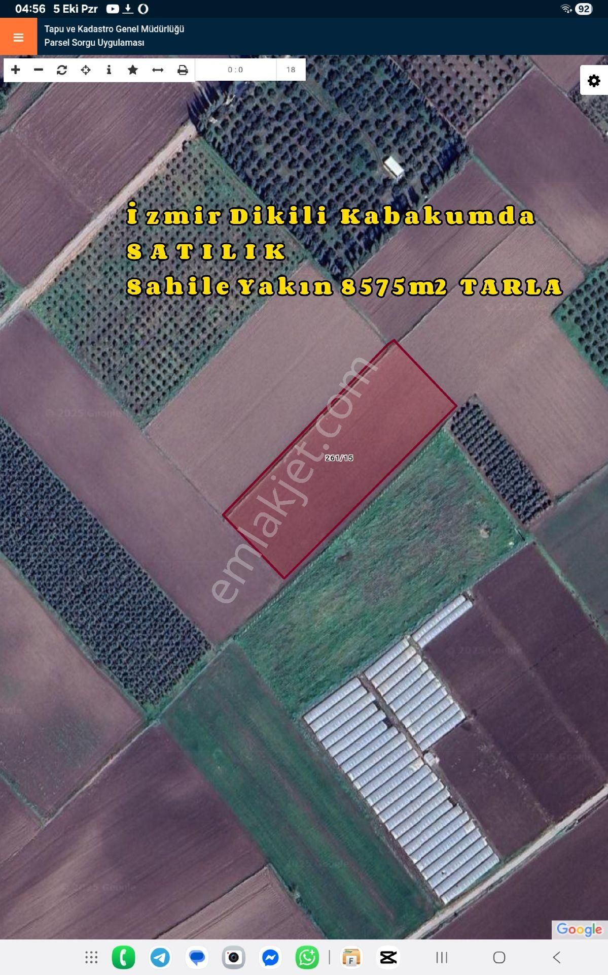 İzmir Dikili Kabakum'da Sahile Yakın Satılık 8575m2.tarla - Görsel 13