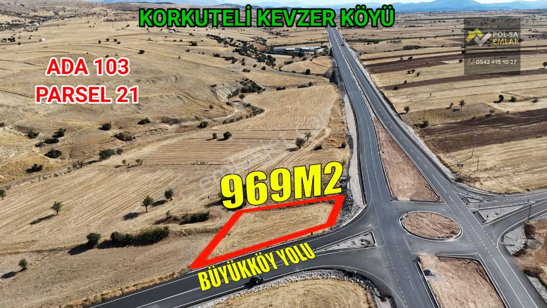 ✅korkuteli✅kevzer Köy✅satılık 969m2 Tarla✅duble Yola Cephe