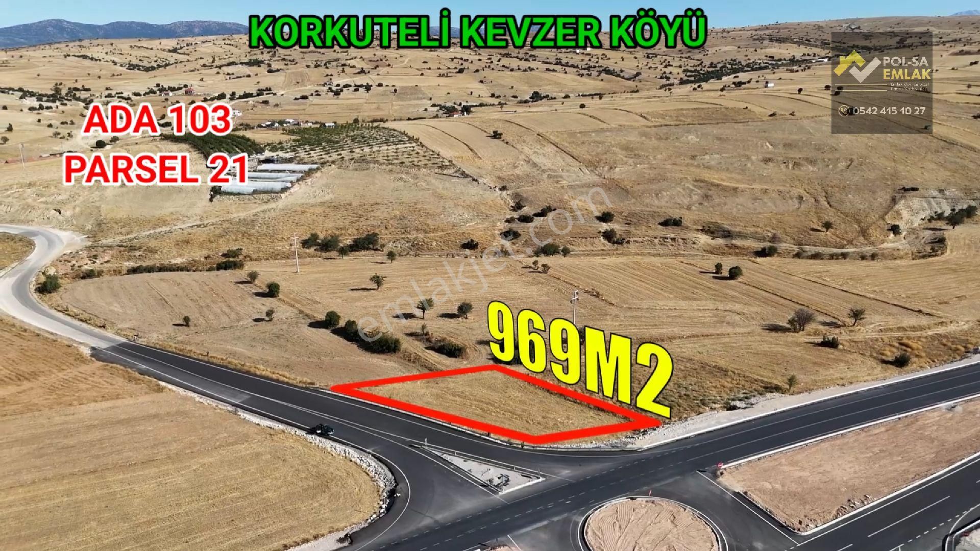 ✅korkuteli✅kevzer Köy✅satılık 969m2 Tarla✅duble Yola Cephe - Görsel 2