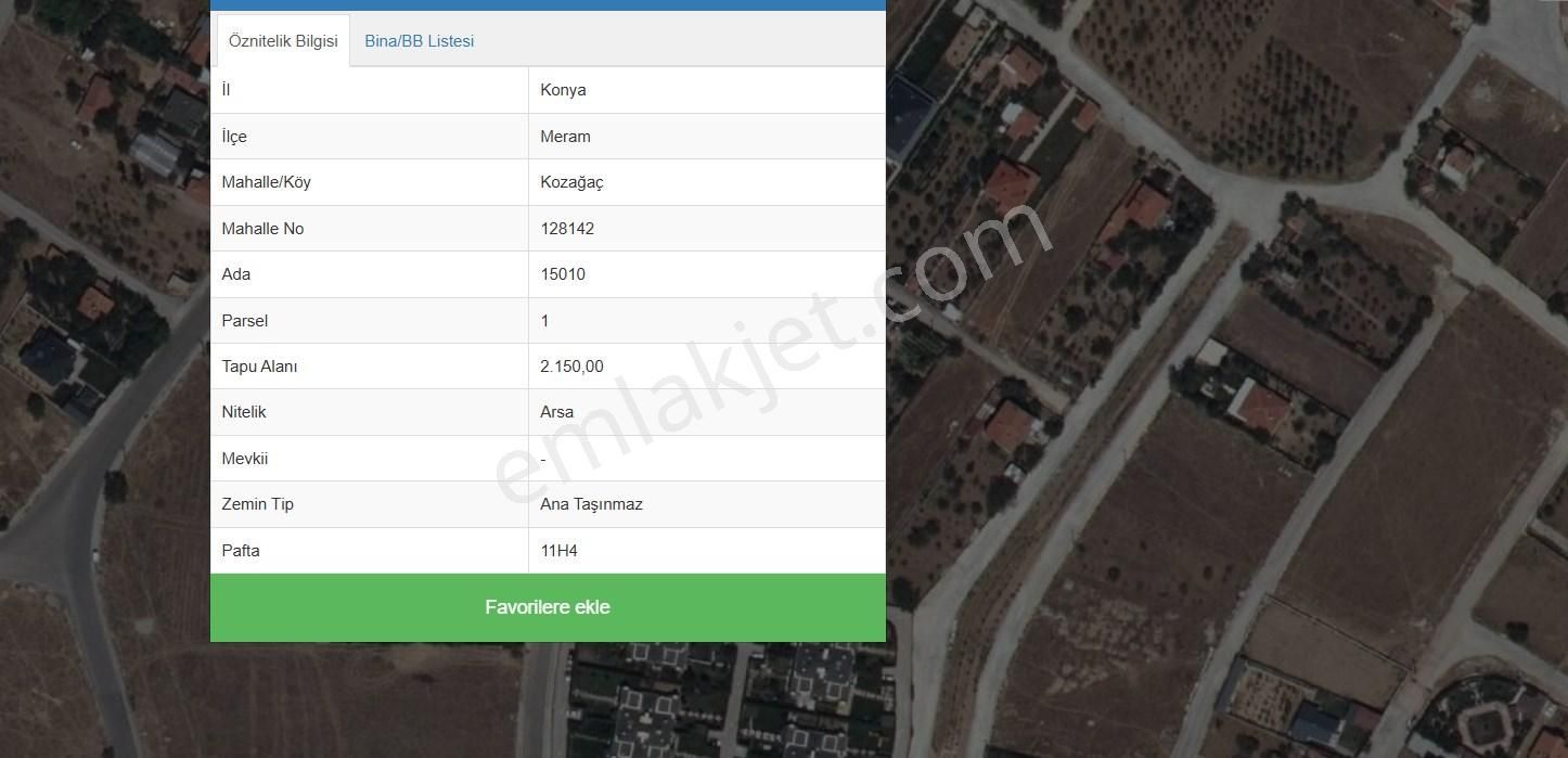Meram Kozağaç Müstakil Tapulu 2150 M2 Satılık Köşe Parsel - Görsel 2