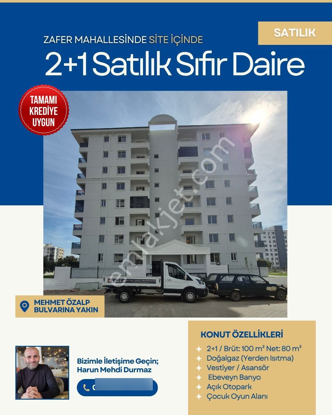 Zafer Mah.'de Site İçinde 2+1 Satılık Sıfır Daire - Görsel 2