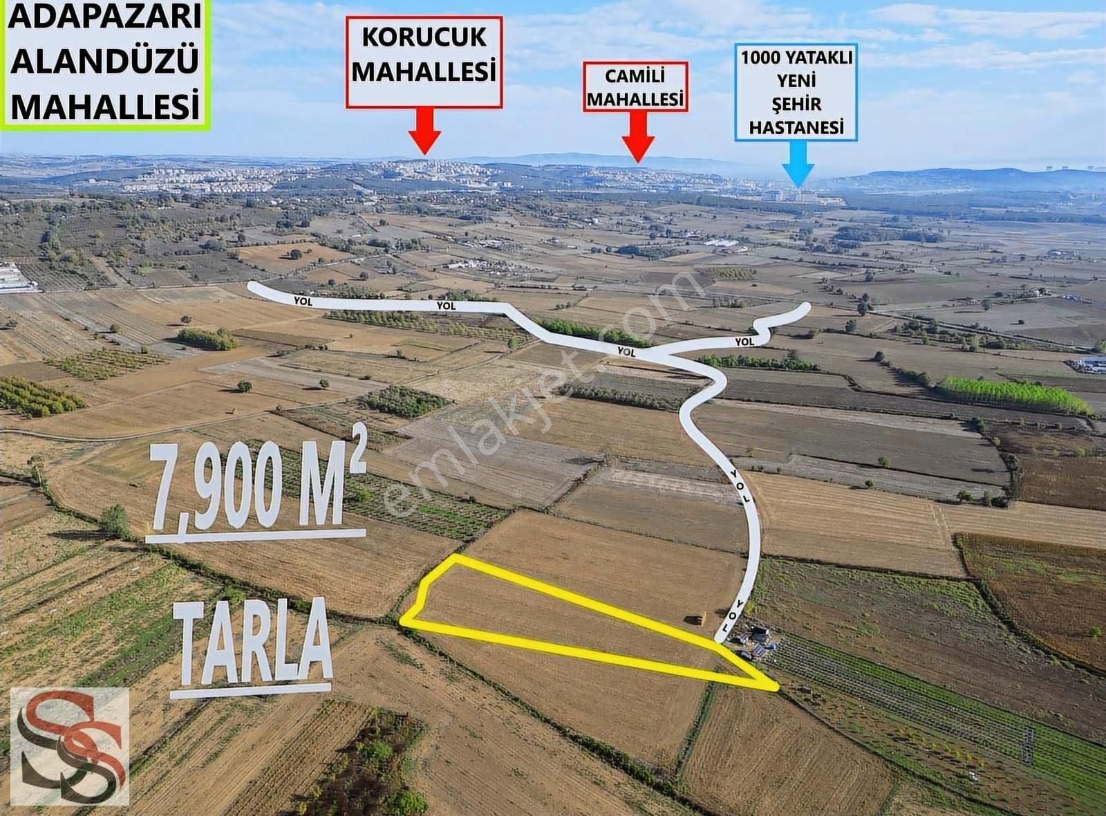 Adapazarı Alandüzünde Muhteşem Konumda Yatırımlık 7.900 M² Tarla