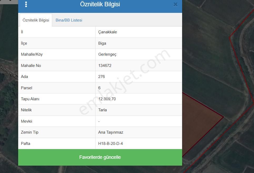 Bahar Karadal Cb 1915 Biga Gerlengeç Satılık Tarla - Görsel 2