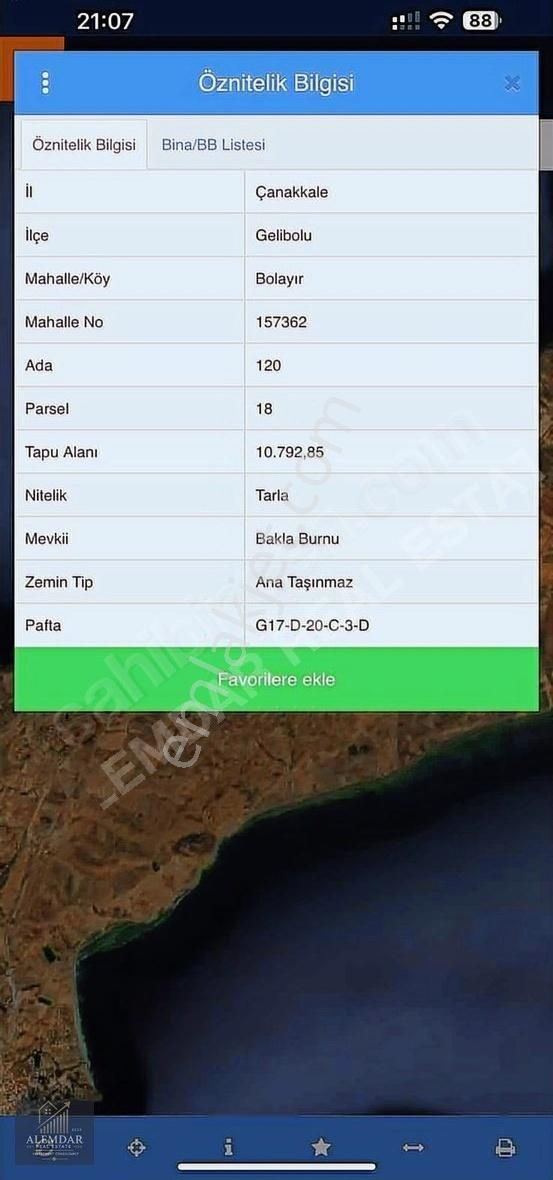 Gelibolu Bolayırda Yatırımlık 10.8 Dönüm Tarla