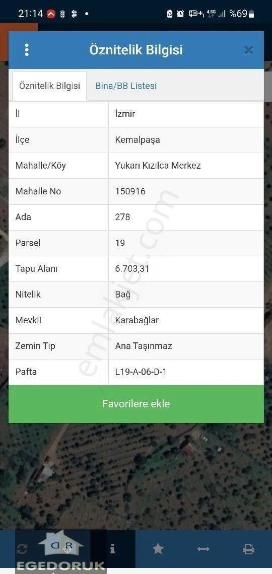 İzmir Kemalpaşa Yukarıkızılca Ovada Satılık Bahçe Ve Ev - Görsel 2