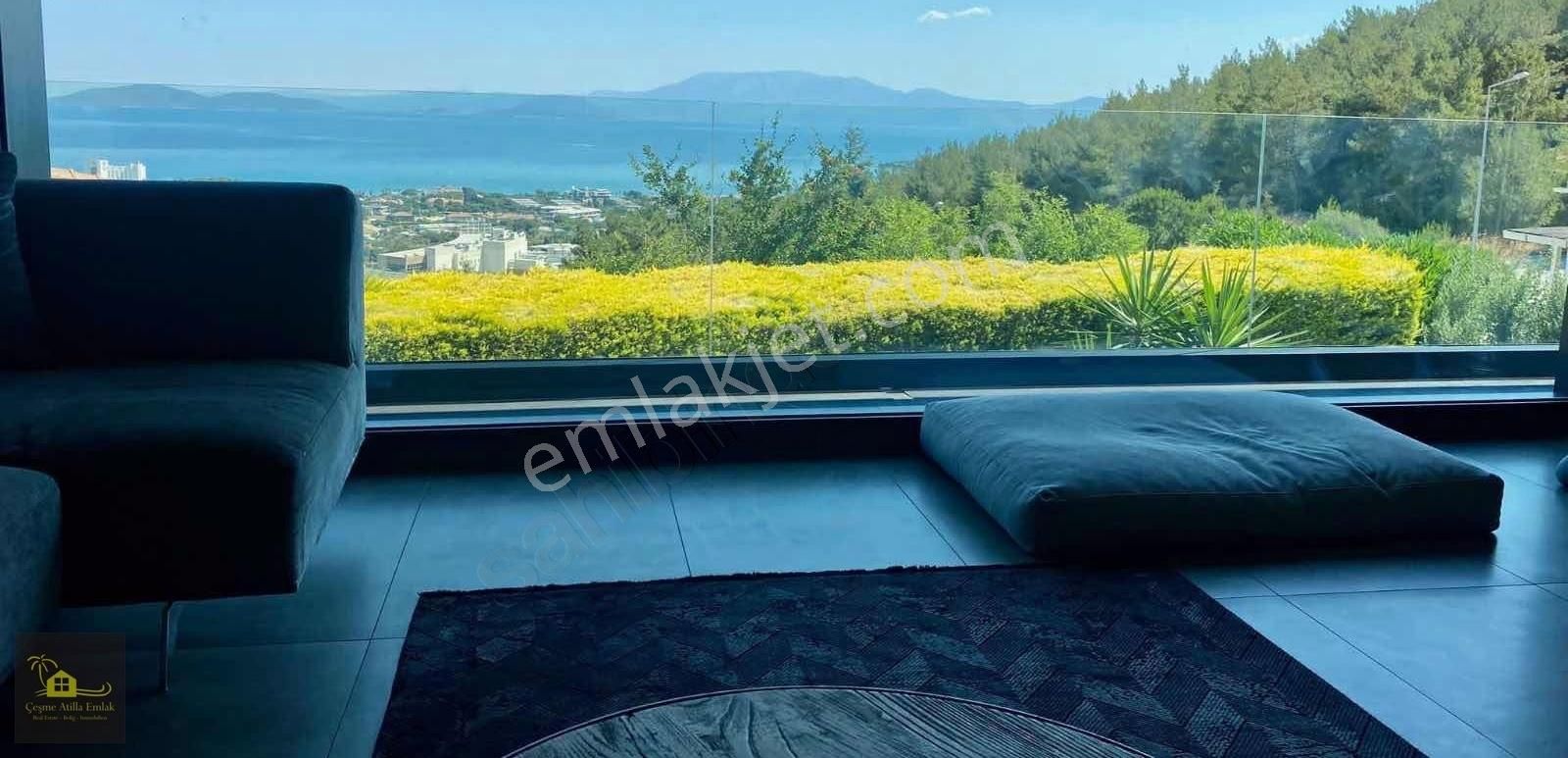 Çeşme'de Ful Deniz Manzaralı Ultralüx Havuzlu Müstakil Villa - Görsel 14