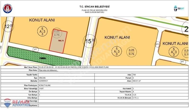 Remax Advantage - Sincan'da Konut Imarlı 1 Dönüm Fırsat Arsa - Görsel 10