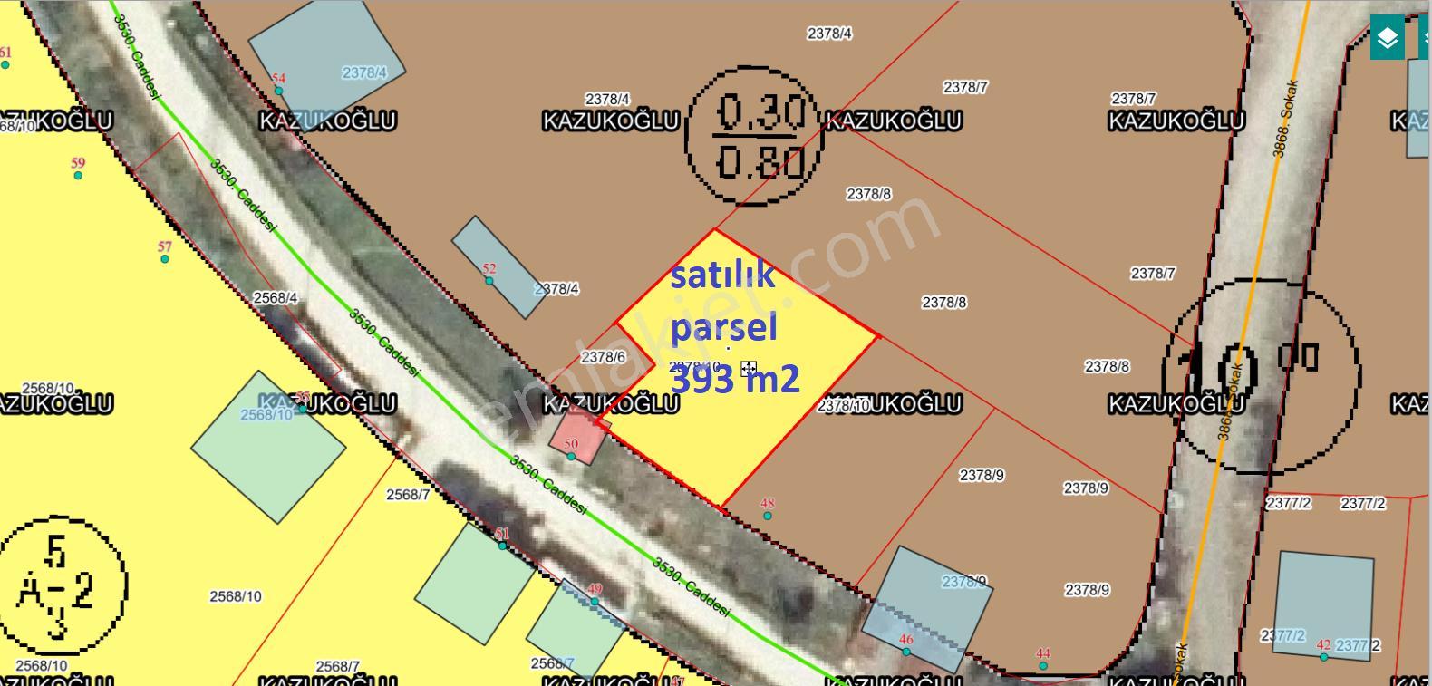 Kazukoğlunda 2 Kat %30 Konut İmarlı 393 M2 Müstakil Parsel - Görsel 5