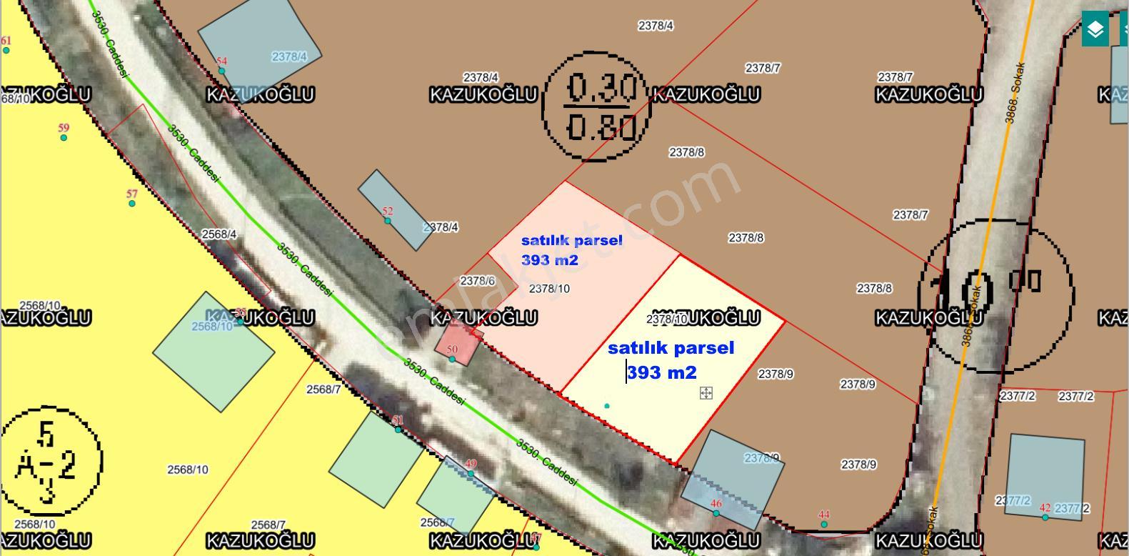 Kazukoğlunda 2 Kat %30 Konut İmarlı 393 M2 Müstakil Parsel - Görsel 6