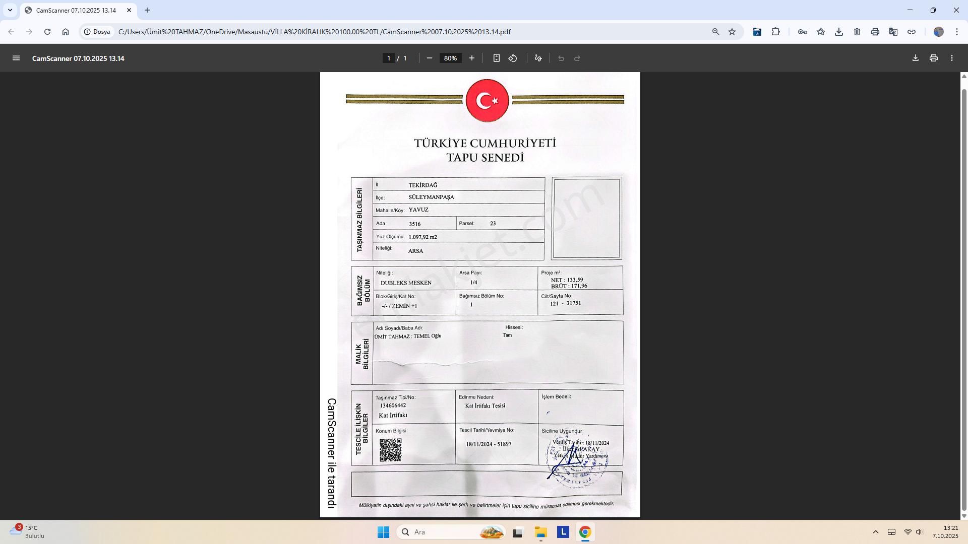 Kiralık 4 Adet Sıfır Villa Tapu Sahibi Perta Emlak Ümit Tahmaz - Görsel 4