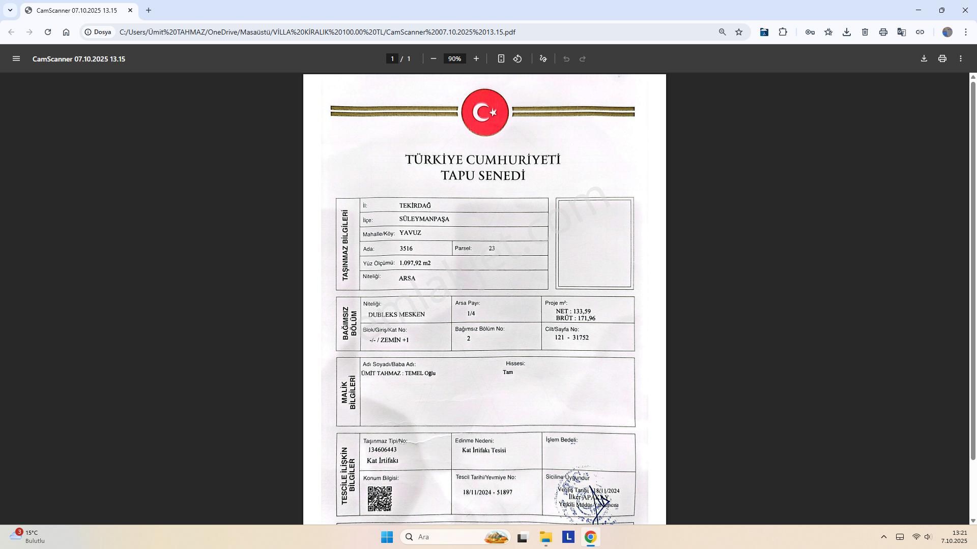 Kiralık 4 Adet Sıfır Villa Tapu Sahibi Perta Emlak Ümit Tahmaz - Görsel 2