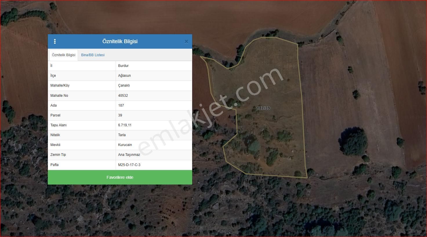 Asya Evim Emlaktan Ağlasun Çanaklı Köyün De Satılık Fırsat Tarla - Görsel 3