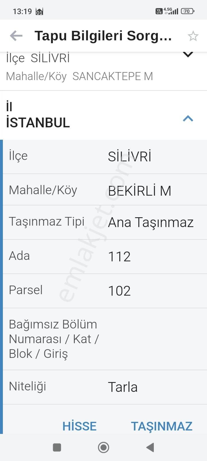 Hicret Emlaktan Silivri Bekirlim Satılık Arsa 500 M2 Acil - Görsel 3