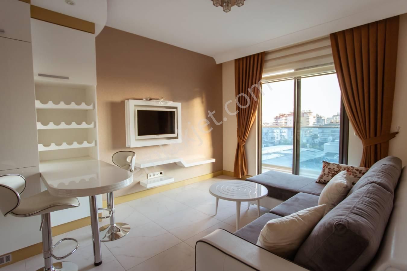 Alanya Saray Mh Aktiviteli Sitede Eşyalı 1+1 Kiralık Daire - Görsel 23