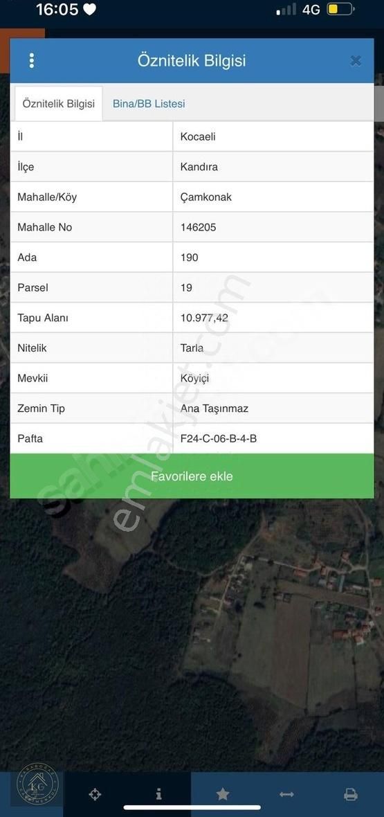 Satılık 10.977 M² Tarla Kandıra Çamkonak Köy İçi - Görsel 3