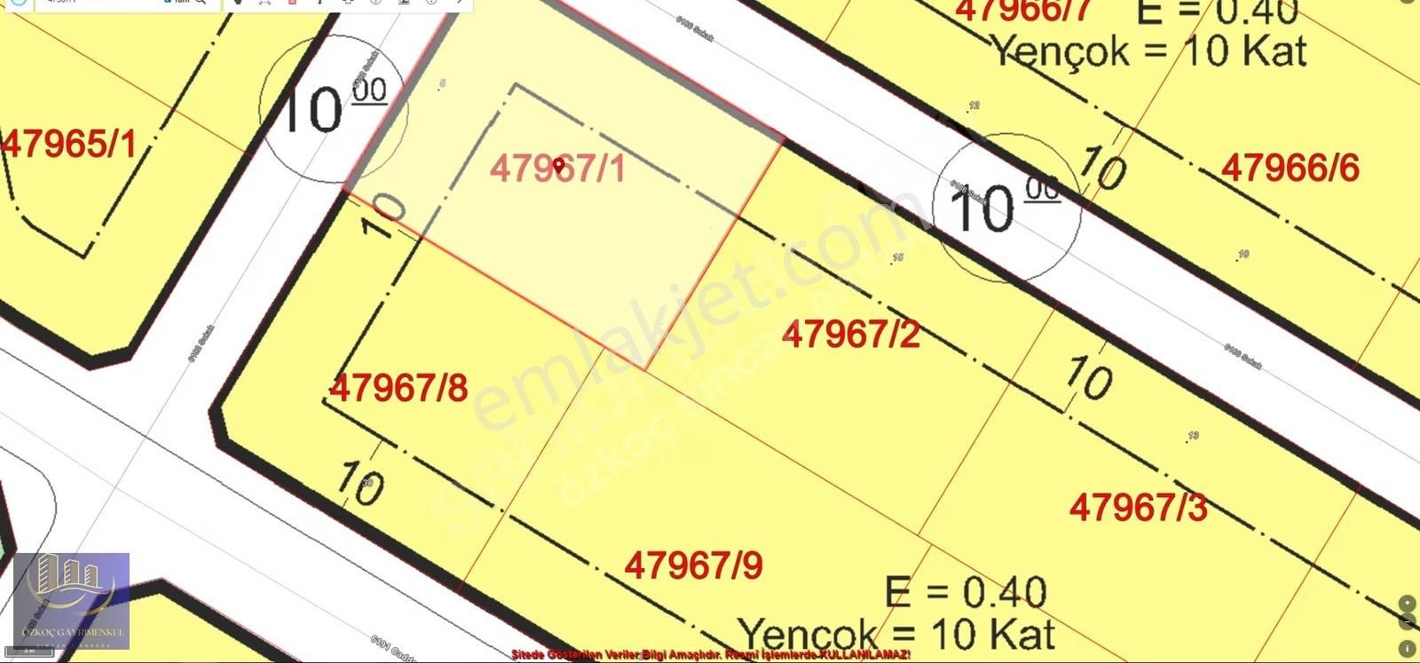 Elvankent Oğuzlarda 10 Kat 0.40 Emsal 2 Köşe Parselde 602m² Arsa - Görsel 3