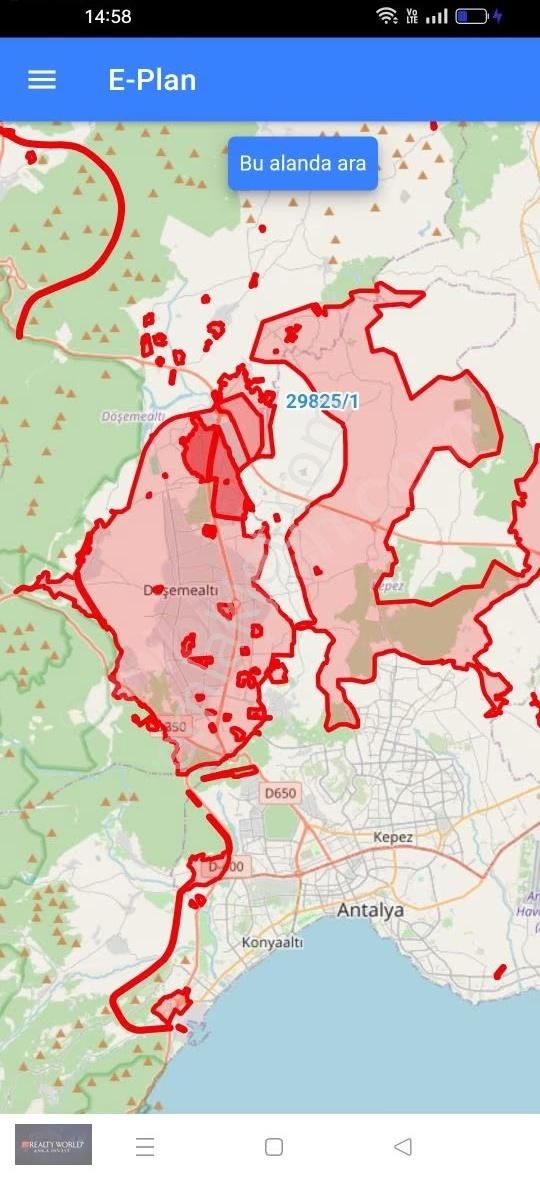 Antalya Kepez Kızıllı Mahallesi'nde Satılık Müstakil Tarla - Görsel 6