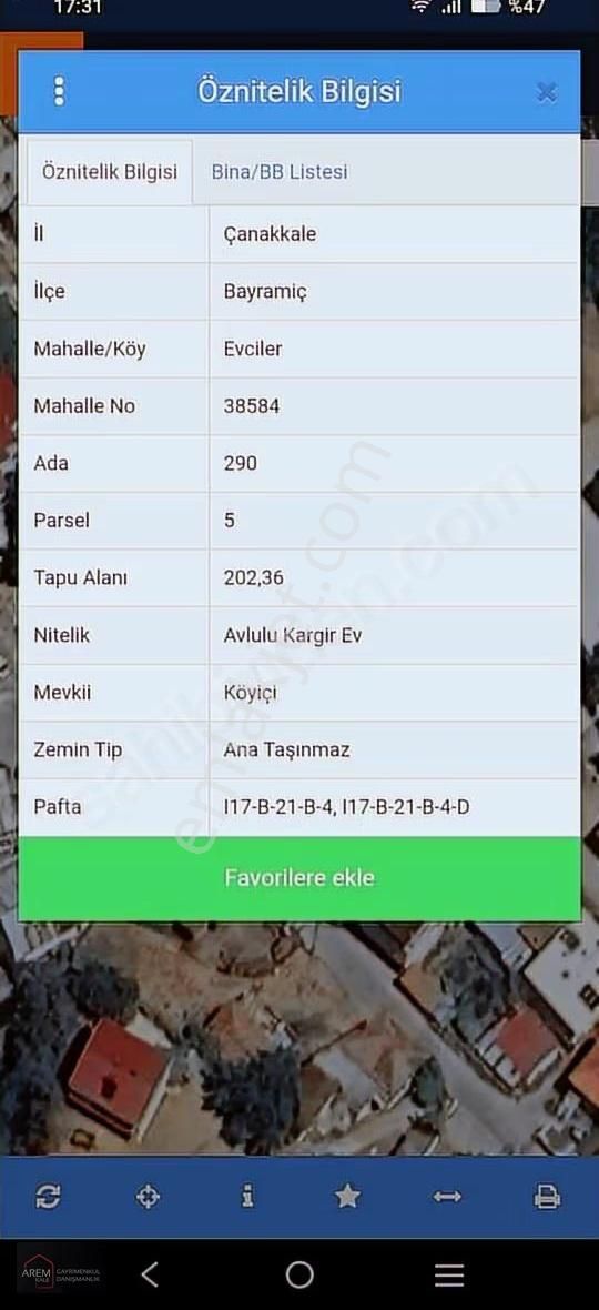 Çanakkale Bayramiç Evciler Arsa Fırsat!