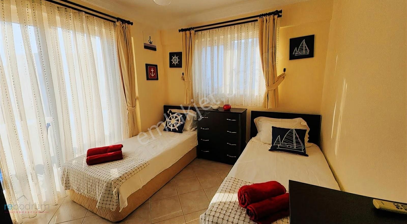 Bodrum Adabükü Flamingo Sitesi 2+1 Deniz Manzaralı Daire - Görsel 2