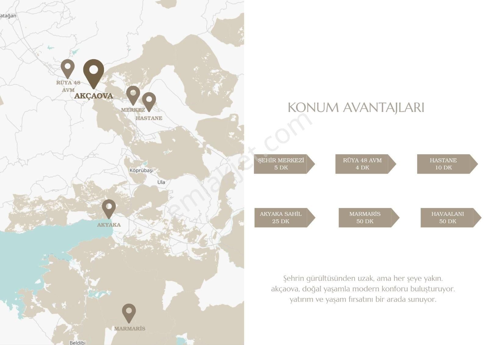 Muğla Akçaova Da Satılık Projeden Bahçe Katı 2+1 Lüks Daire - Görsel 3