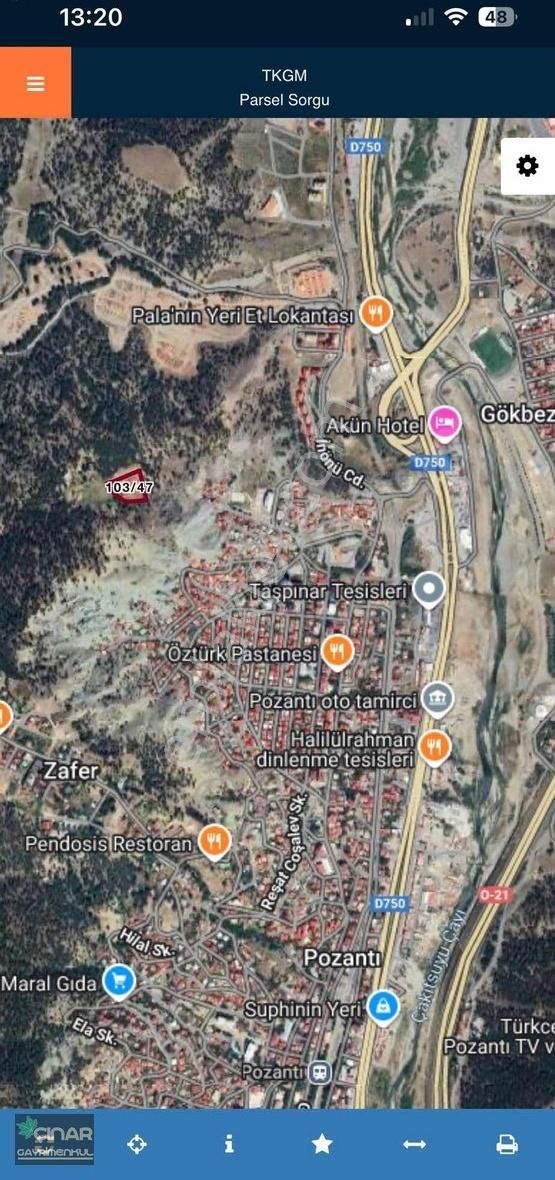 Pozantı Yenikonacıkta 5.400 M2 Yatırımlık Satılık Tarla