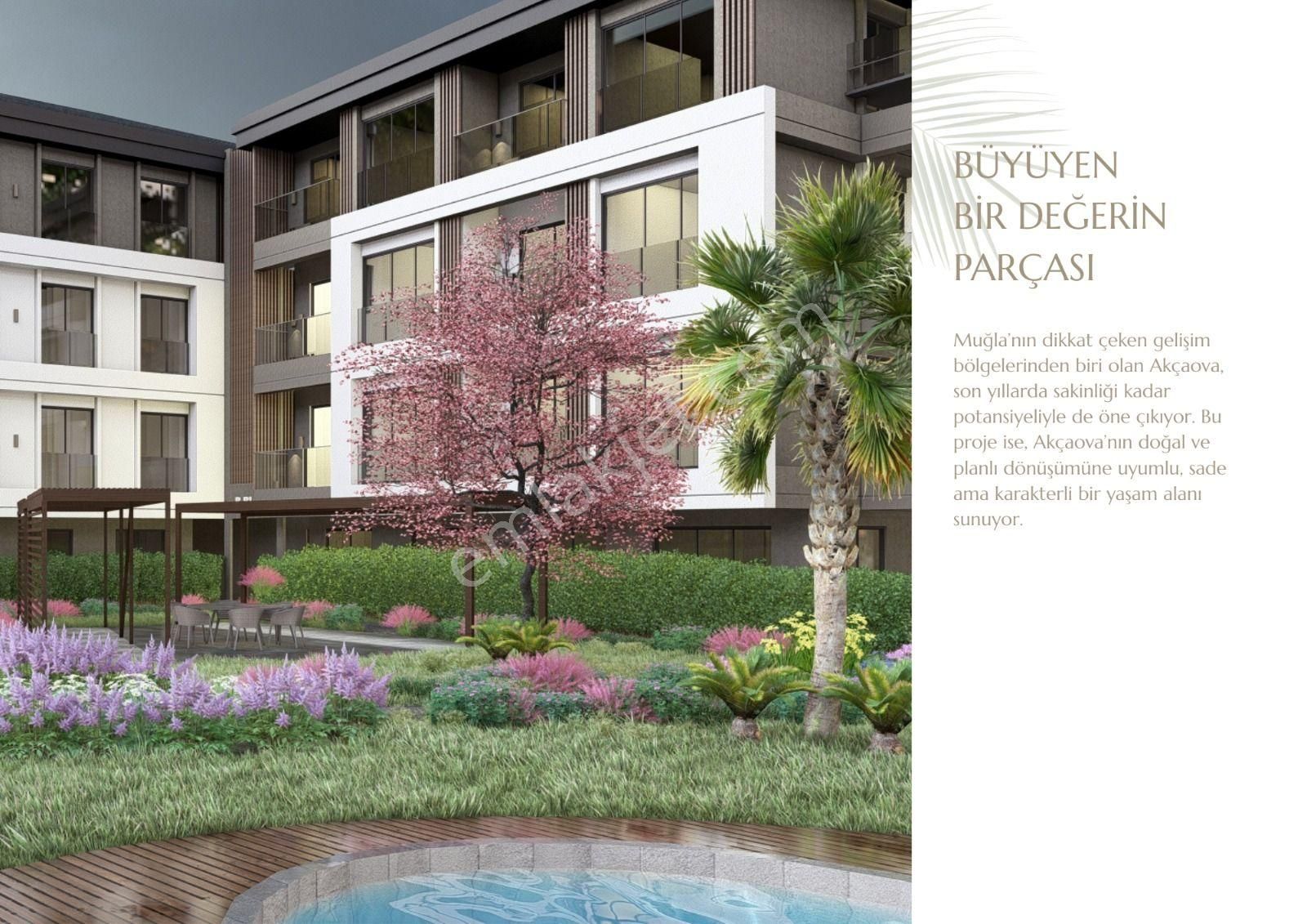 Muğla Akçaovada Projeden Satılık Bahçe Katı Teraslı 1+1 Lüks Daire - Görsel 13