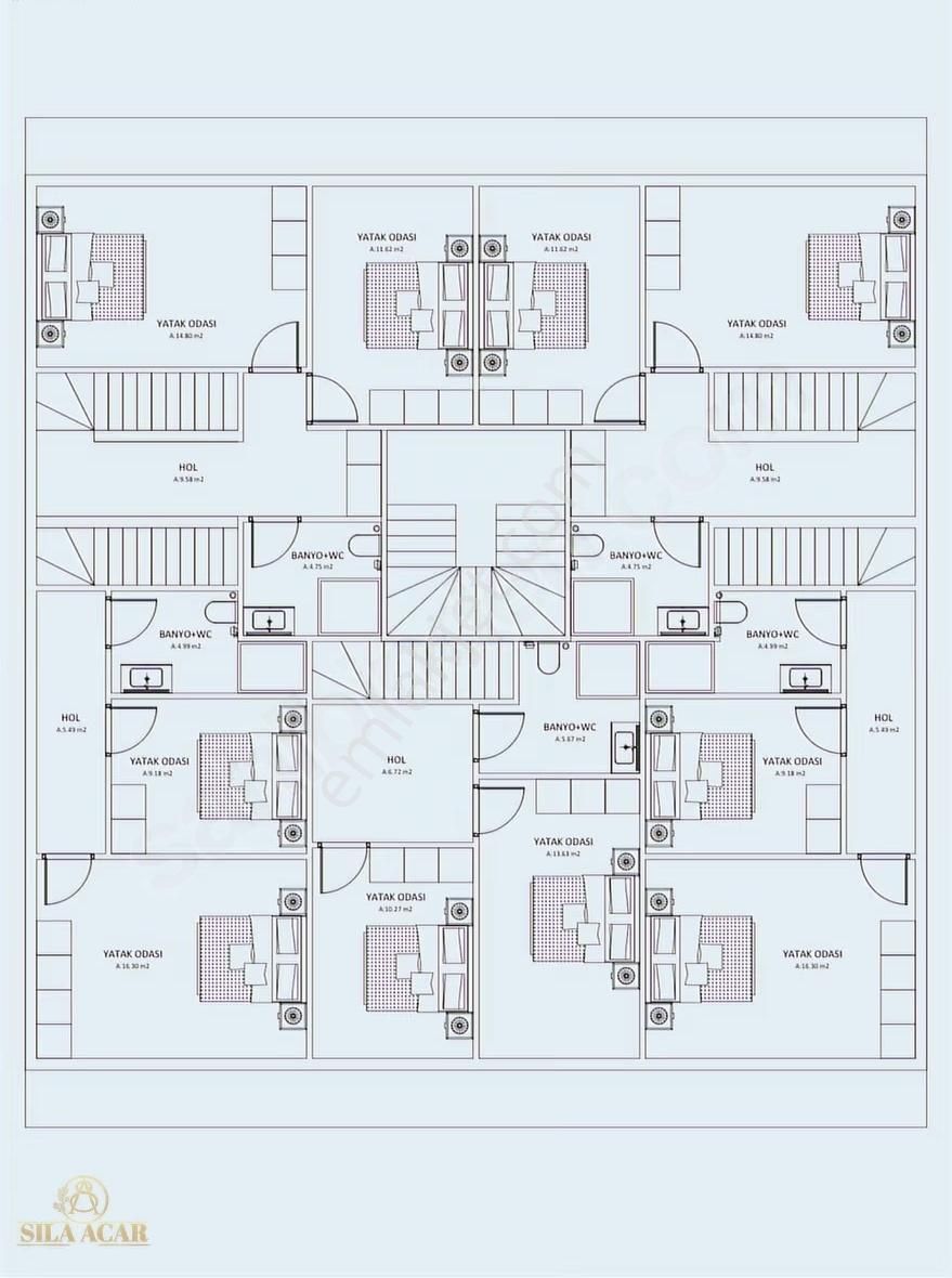 Sıla Acar'dan Foça Mah.projeden Satılık Havuzlu 3+1 Daire - Görsel 5