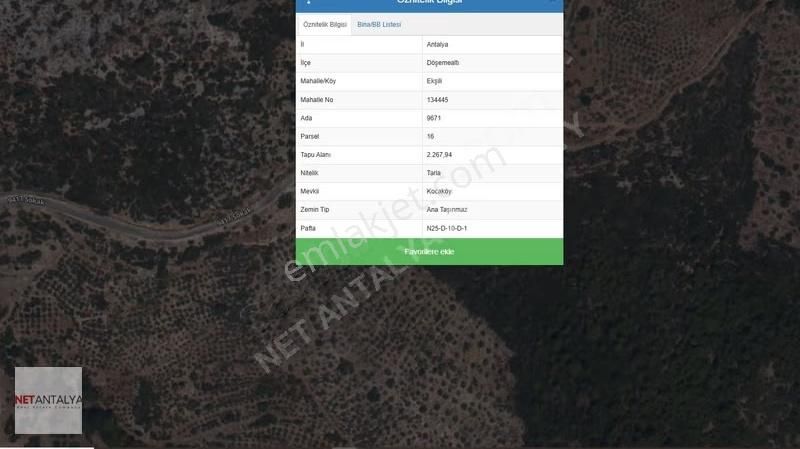 Döşemealtı Ekşili'de 535 M² Satılık Arazi - Görsel 3