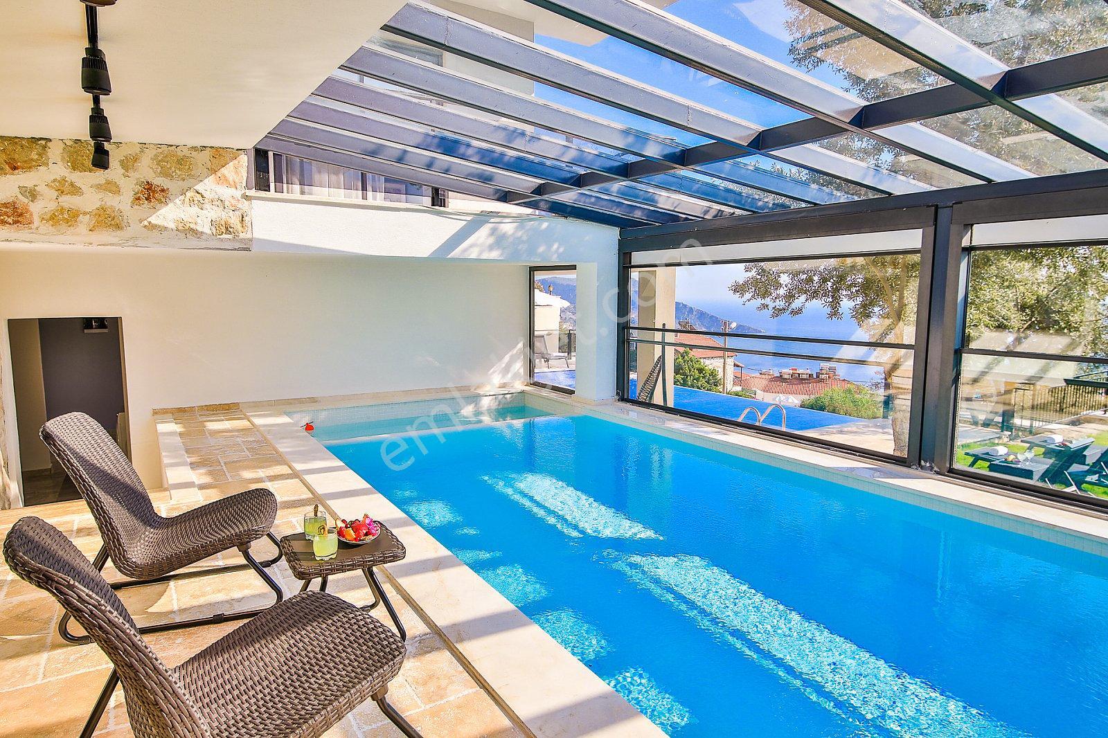 Kaş Kalkan'da Satılık Açık Ve Kapalı Havuzlu 5+1 Villa - Görsel 19