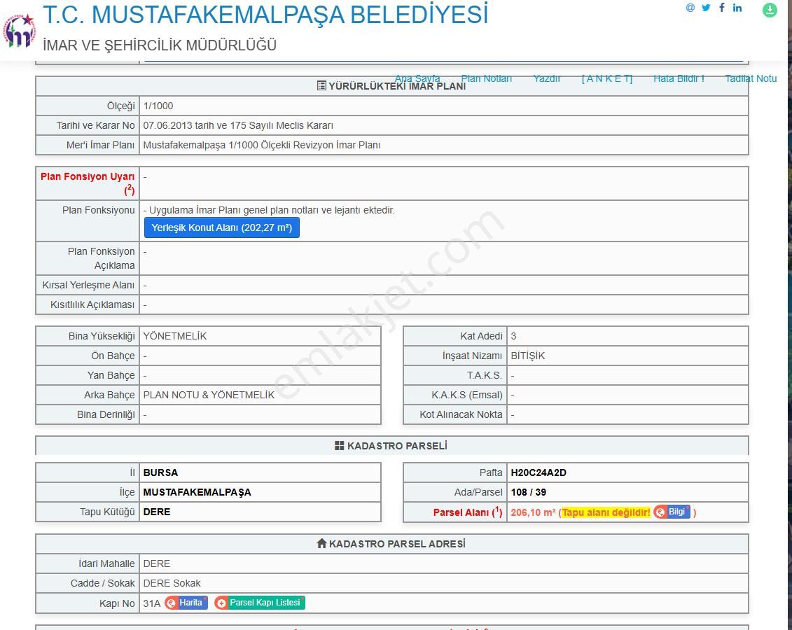 Bursa Mustafakemalpaşa Dere Mahallesinde Satılık Bahçeli 2 Katlı Ev – 3 Kat İmarlı - Görsel 2