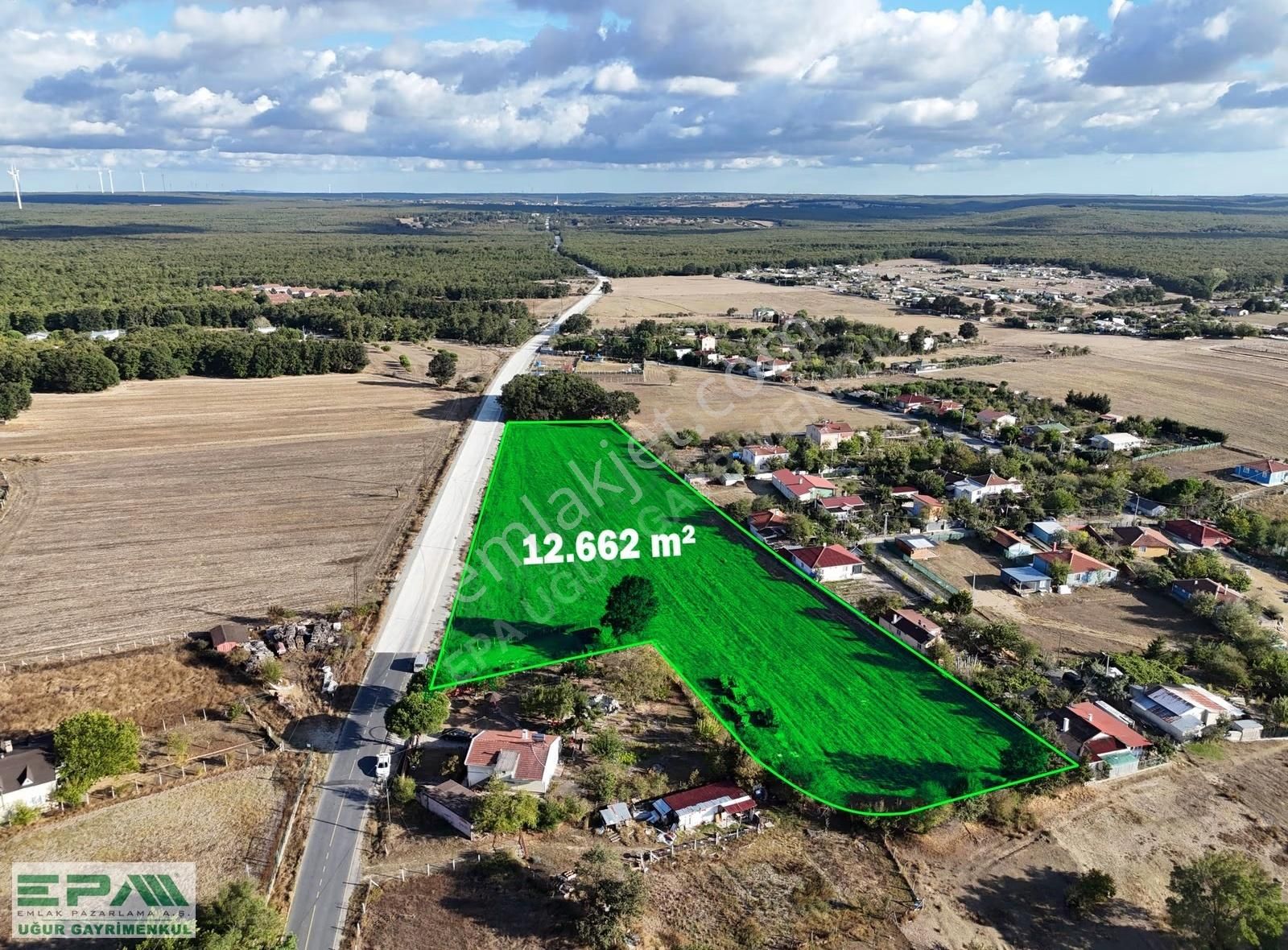 Epa Uğur'dan Çatalca Hallaçlı'da Satılık 12.662 M² Arsa