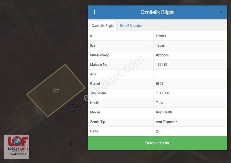 Lobby Fortis'ten Tavas Aydoğdu Yaylada 1.380 M2 Satılık Tarla - Görsel 4