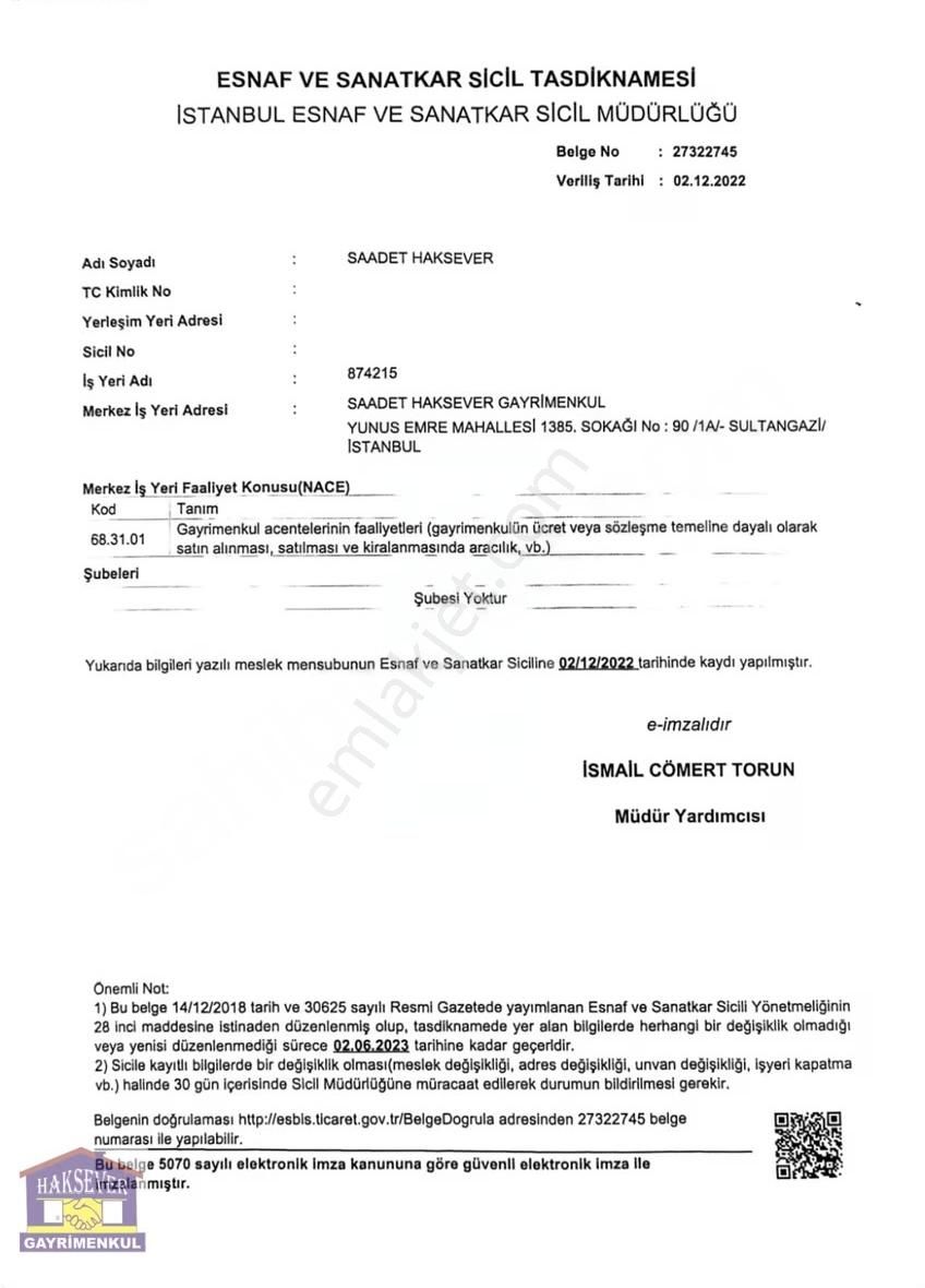 Haksever'den Yunus Emre Mah'de 3+1 110m2 Bodrum Kat Satılık - Görsel 2