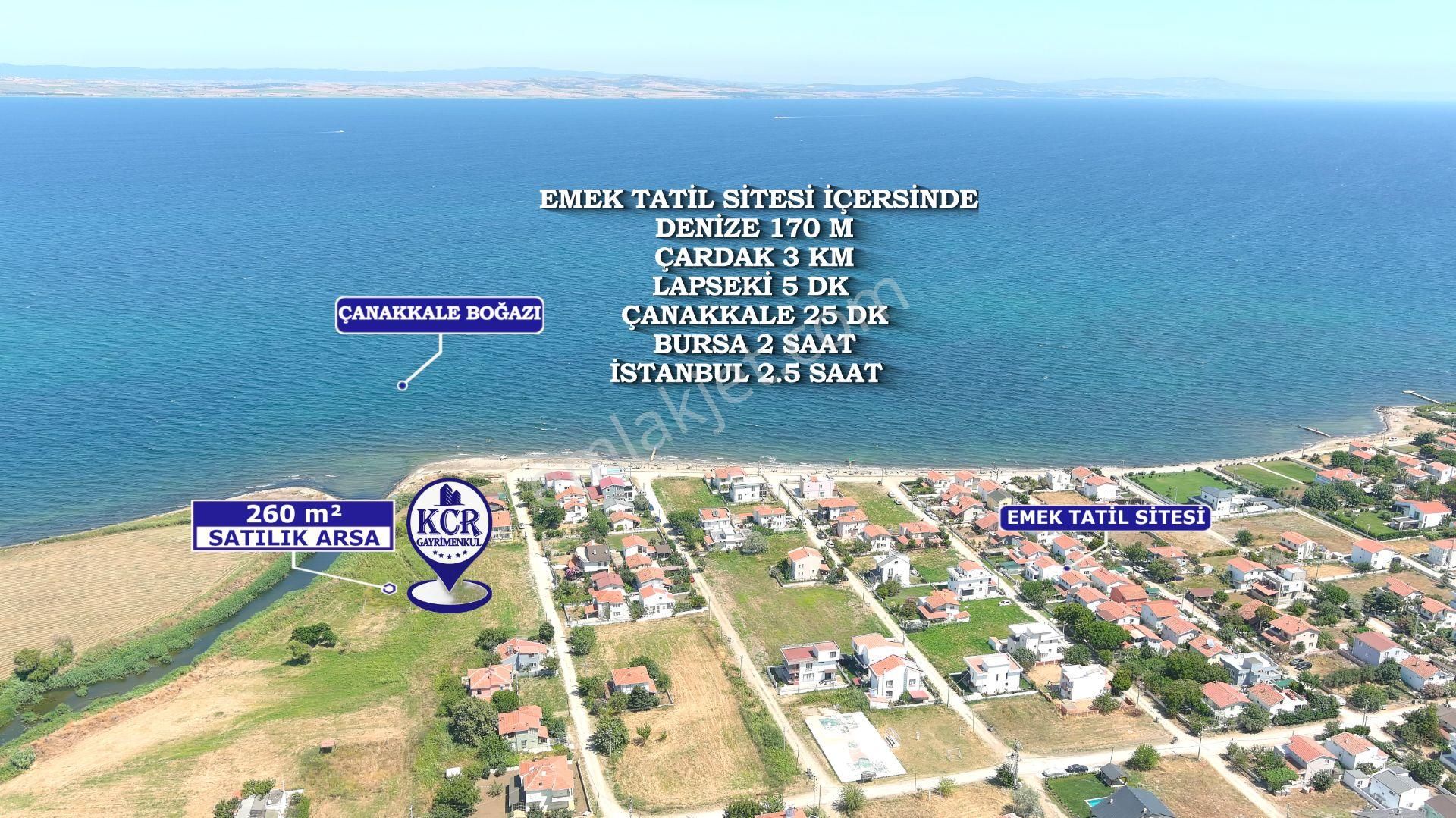 Lapseki Emek Tatilde Denize 170 M Muhteşem Konumda Fırsat Arsa - Görsel 10