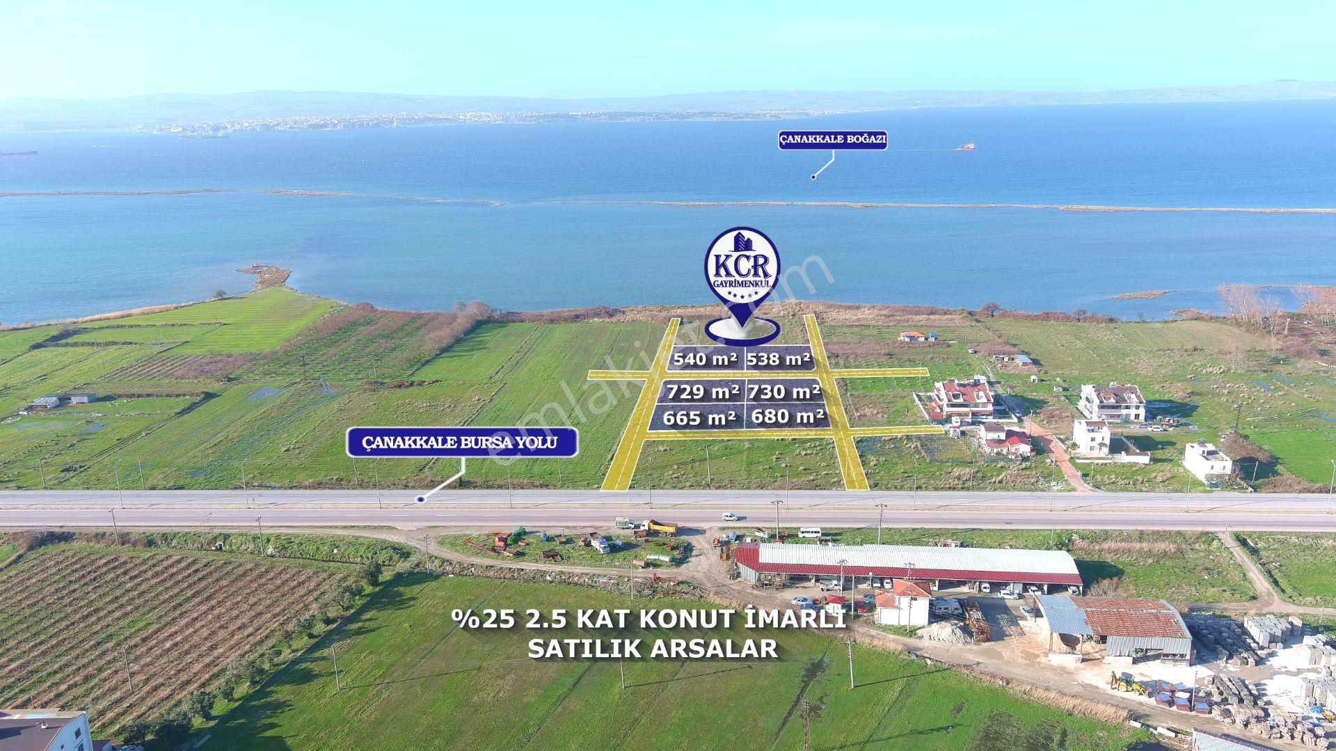 Çanakkale Lapseki'de Denize 150 Metre Satılık Arsalar