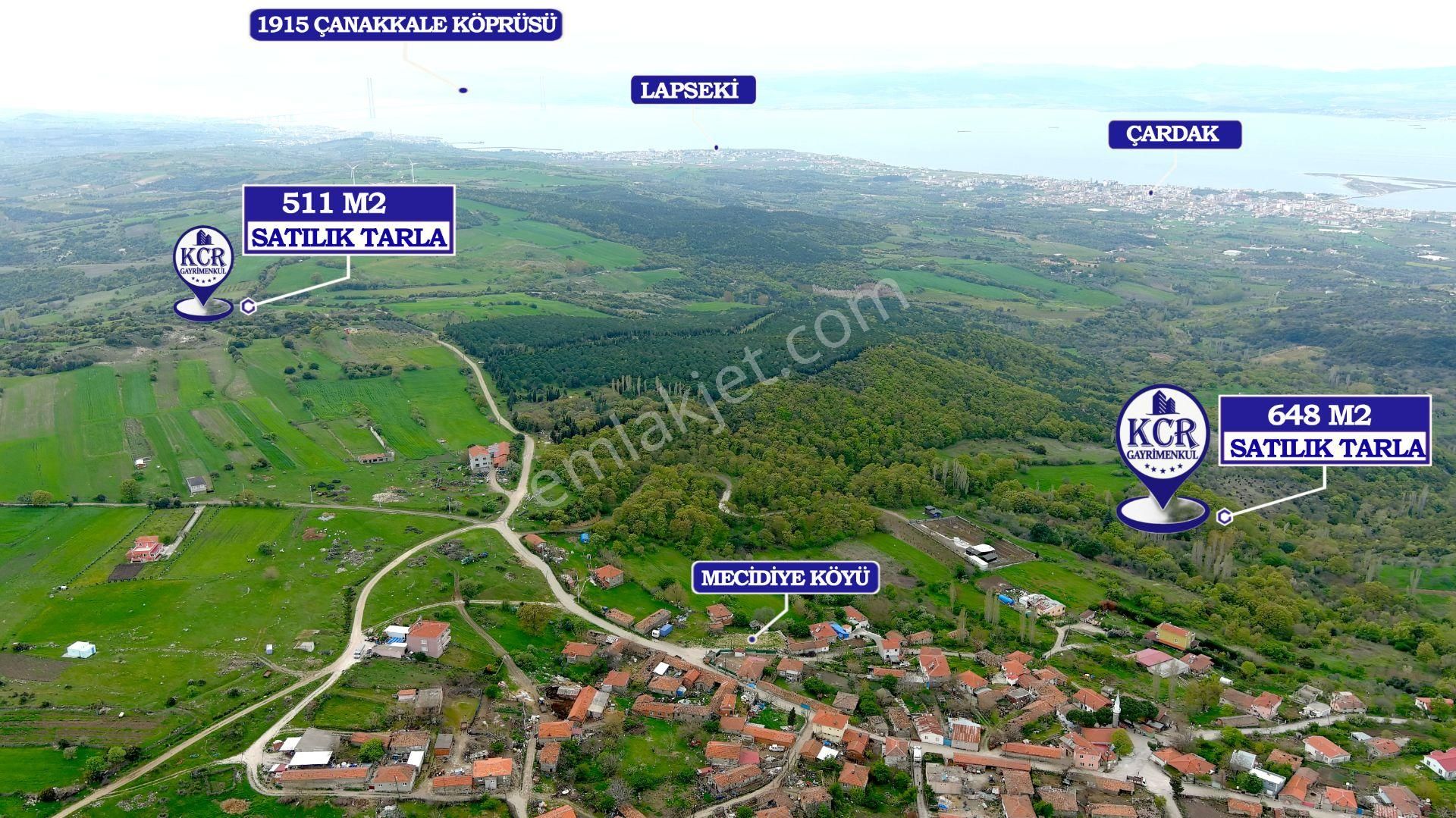 Çanakkale Mecidiyede Boğaz Manzaralı Satılık İki Adet Tarla - Görsel 22