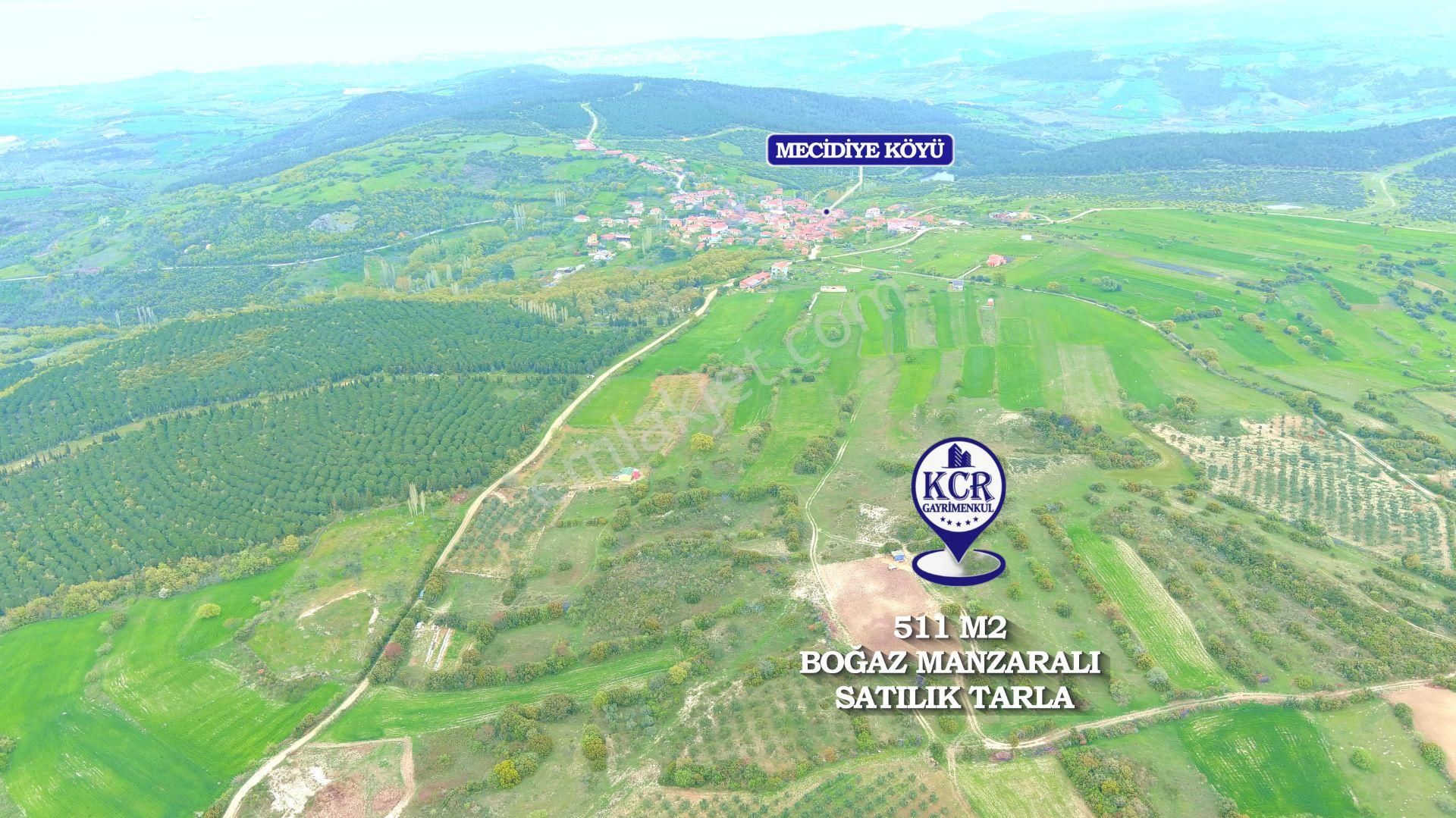 Çanakkale Mecidiyede Boğaz Manzaralı Satılık İki Adet Tarla - Görsel 6