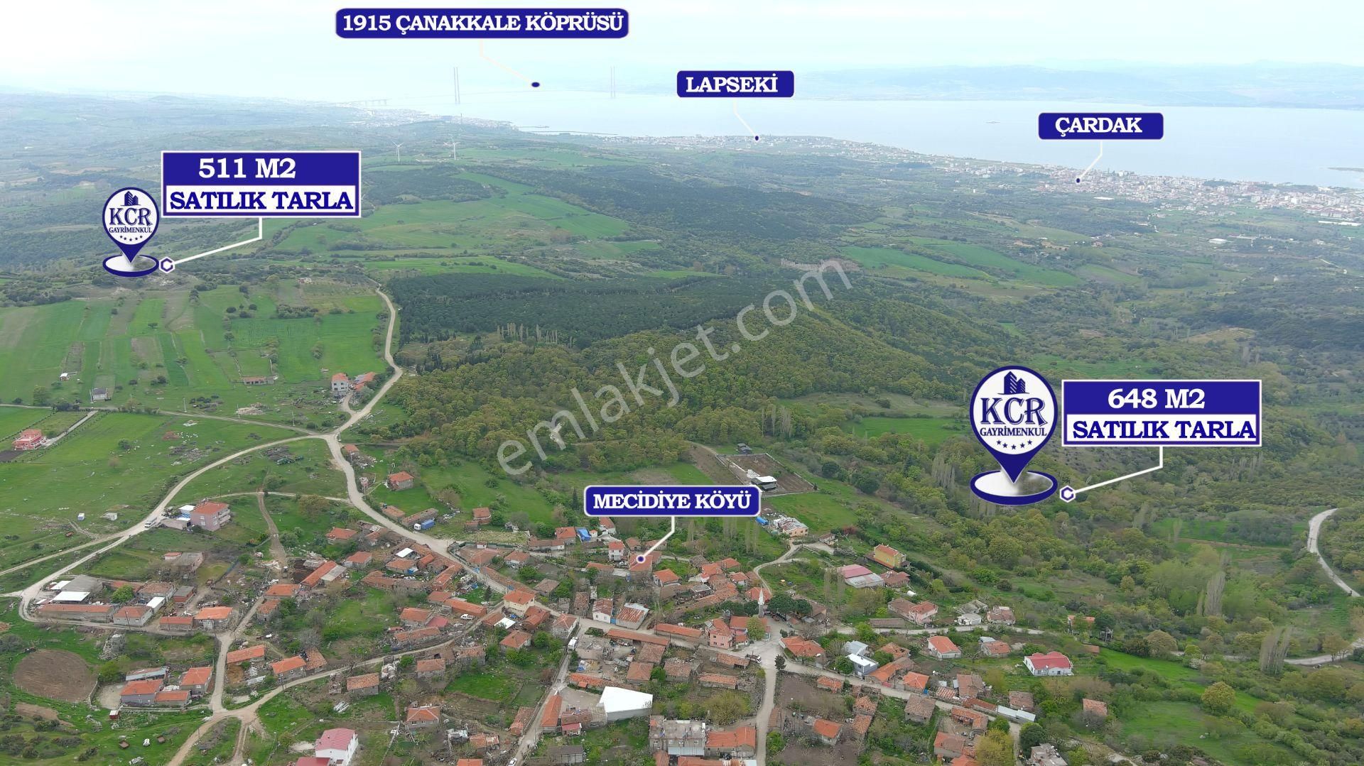 Çanakkale Mecidiyede Boğaz Manzaralı Satılık İki Adet Tarla - Görsel 21