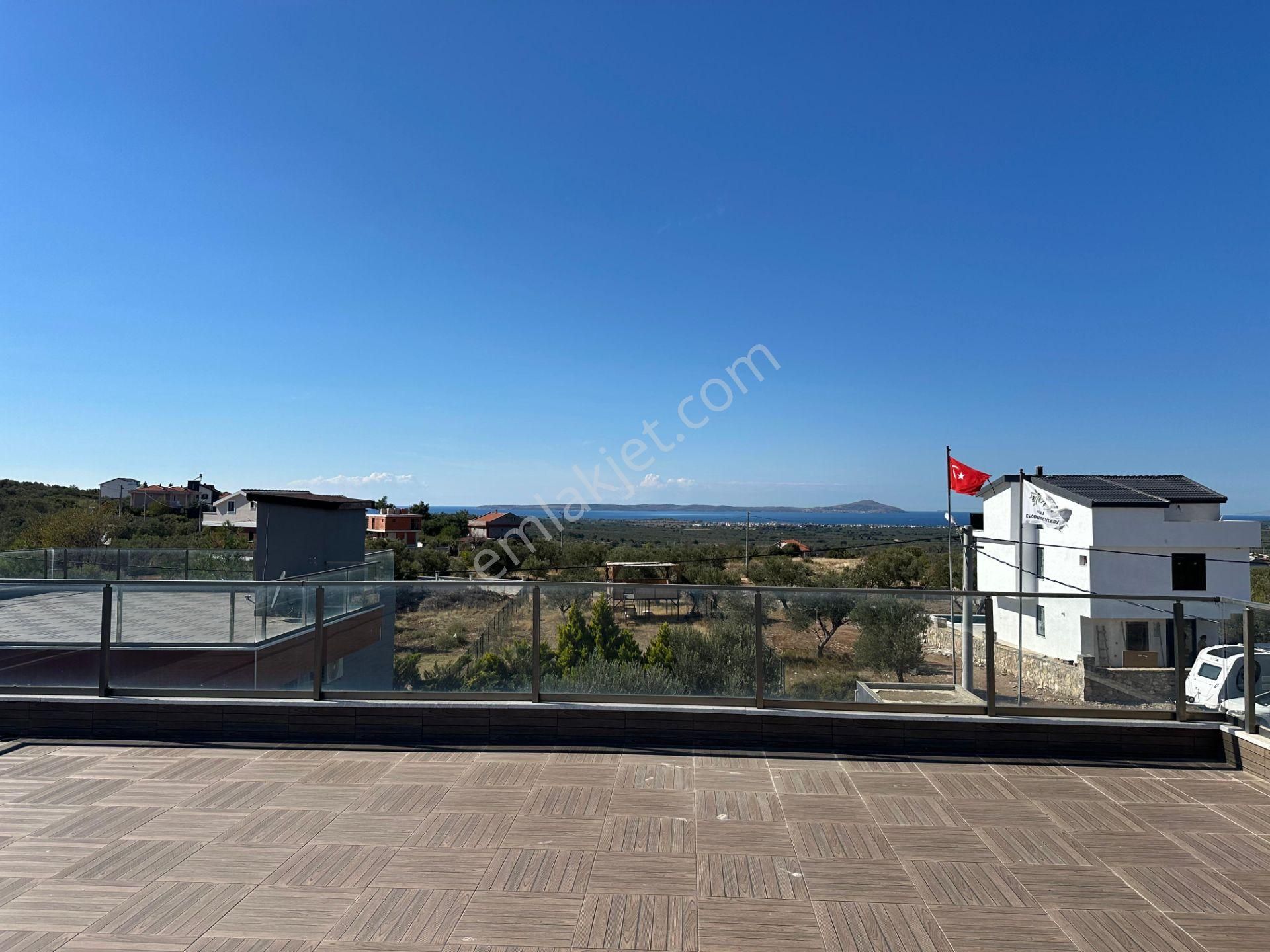 Çanakkale Geyikli'de Deniz Manzaralı, Bahçeli Kiralık Villa! - Görsel 29