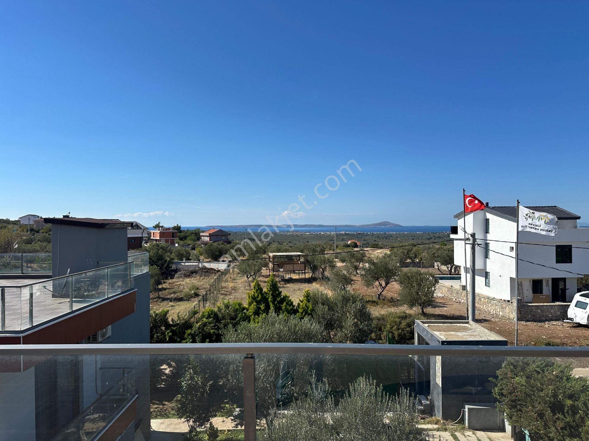 Çanakkale Geyikli'de Deniz Manzaralı, Bahçeli Kiralık Villa! - Görsel 33