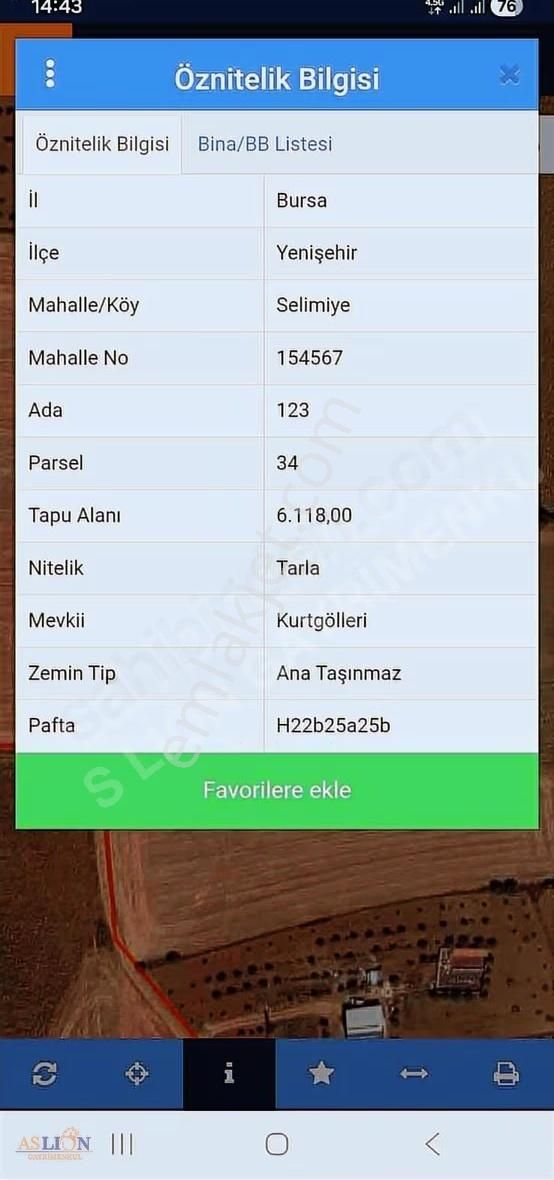 Kadastro Yoluna Cephe Köye Yakın Tarla