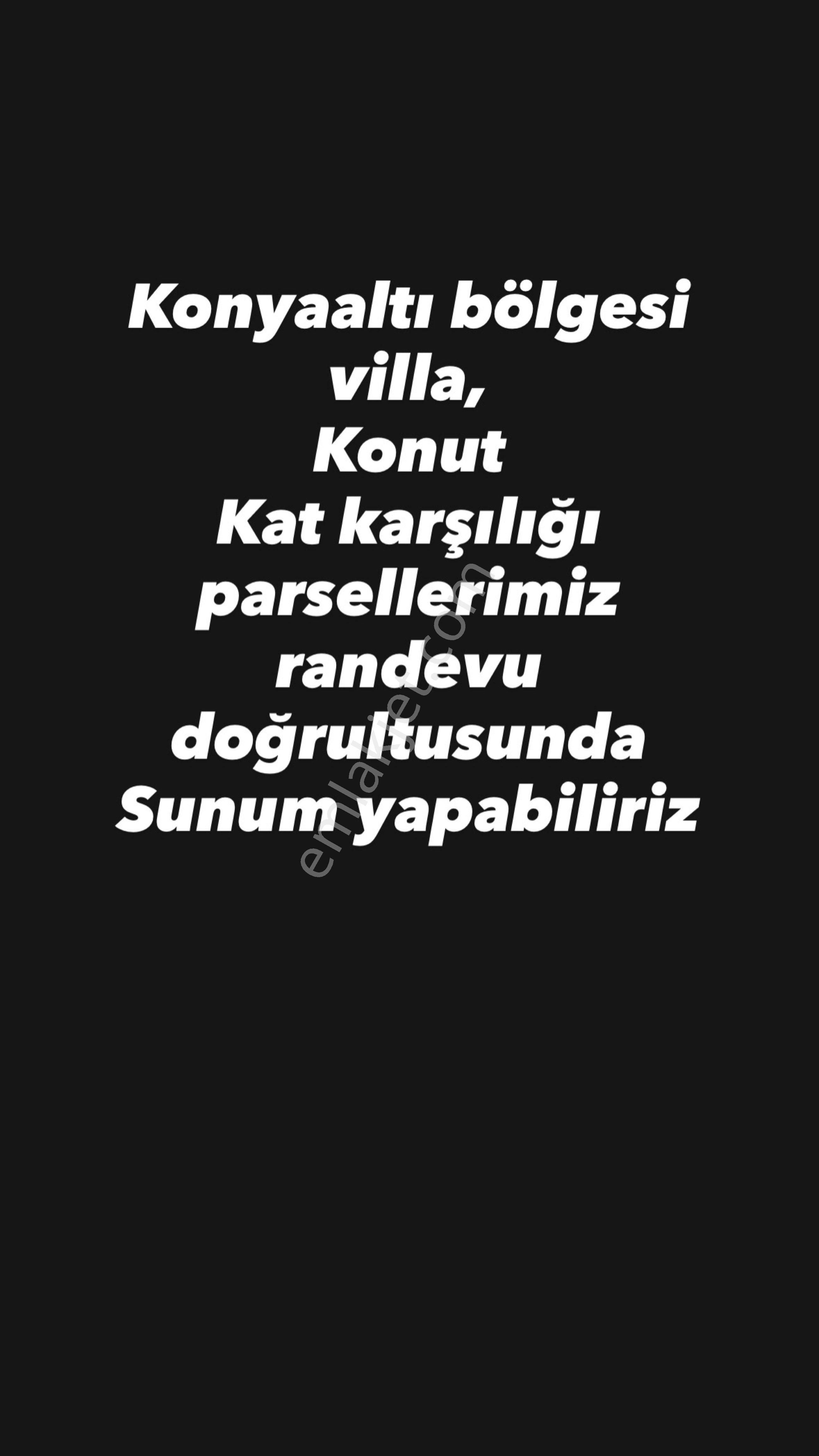 Konyaaltı Bölgesi Villa Ve Konut Kat Karşılığı
