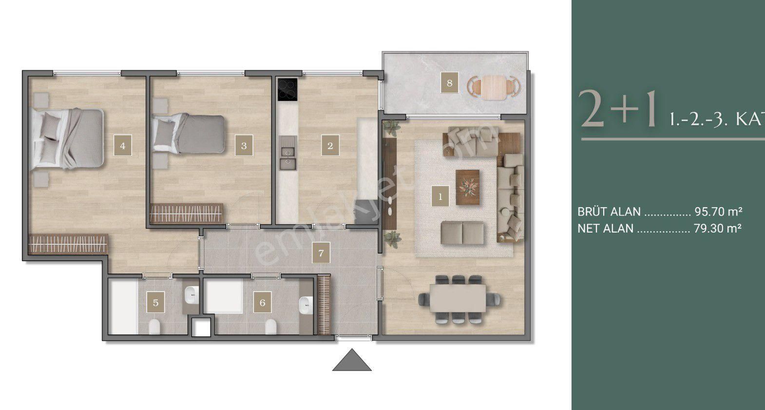 Muğla Akçaova Da Projeden Satılık Sıfır Daireler - Görsel 11