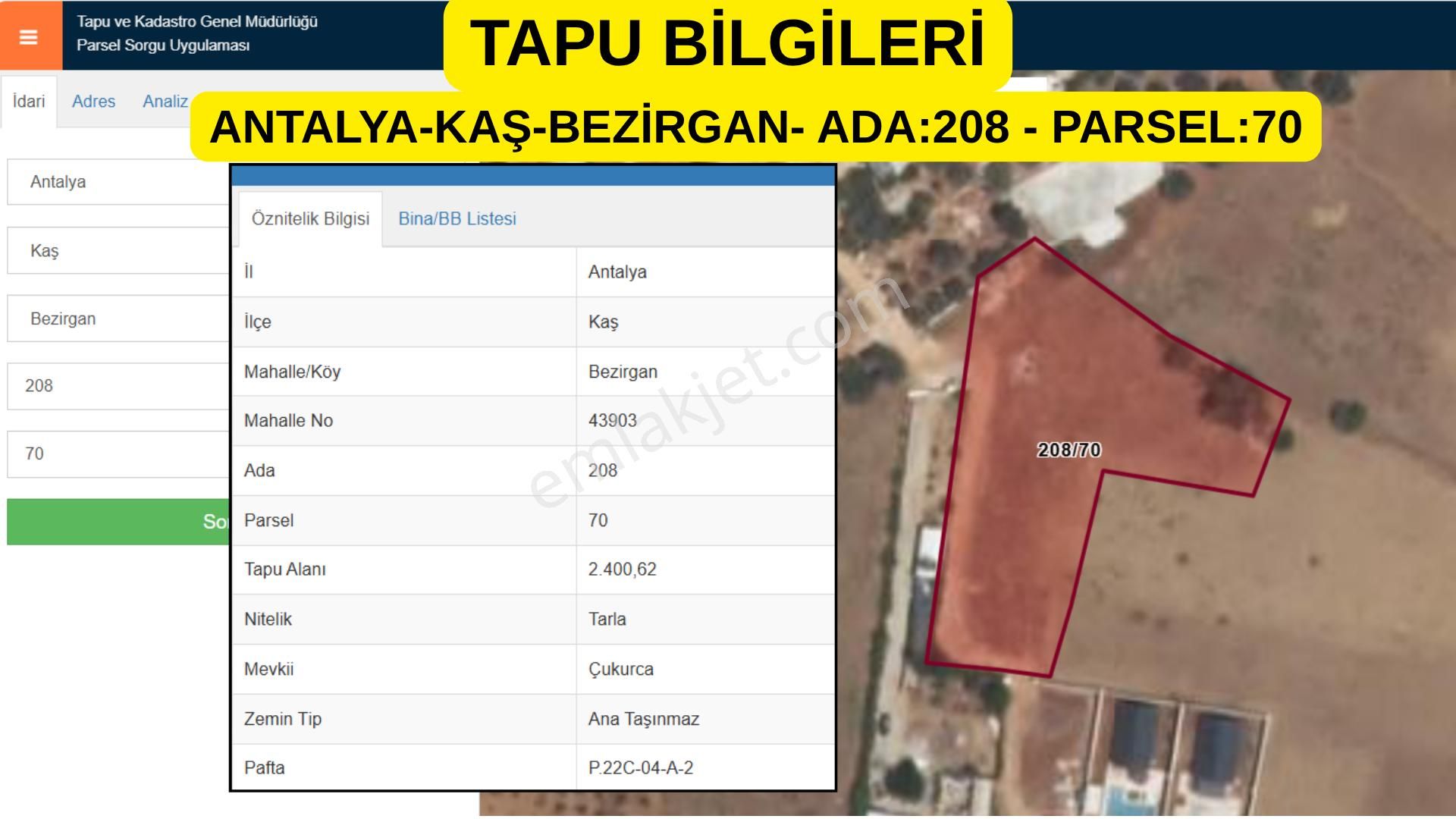Antalya-kaş-bezirgan-satılık Arazi-denize 800m-elek, Su Ve Yolu Var - Görsel 14