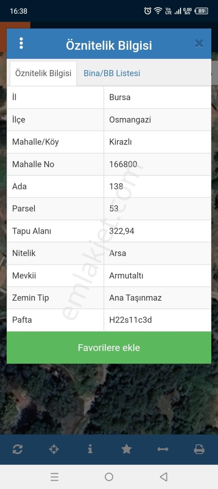 Bursa Osmangazi Kirazlı Köyü'nde Satılık Arsa - Görsel 2