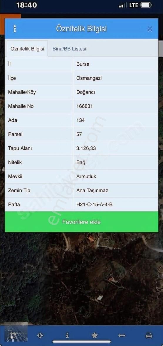 Osmangazi Doğancı Köyünde Satılık Arazi